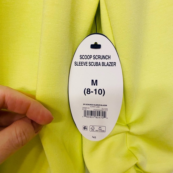 NWT Scoop Scrunch Sleeve Blazer - Picture 5 of 5